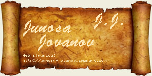 Junoša Jovanov vizit kartica
